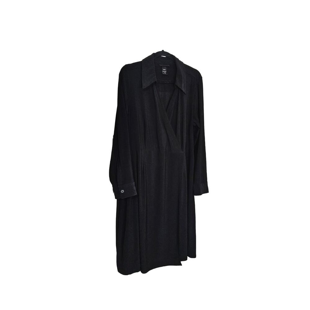 Lane Bryant Black V Neck Long Sleeve Dress Plus Size 18/20